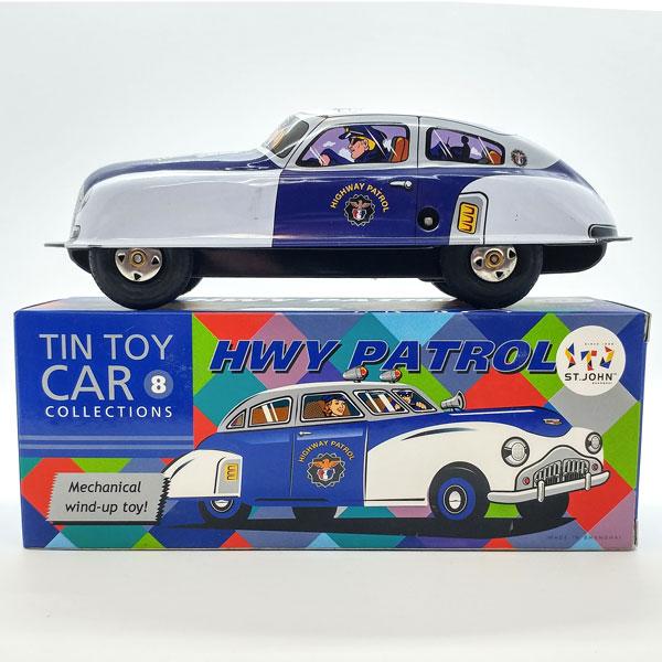 Hwy Patrol Tin Wind-Up Car