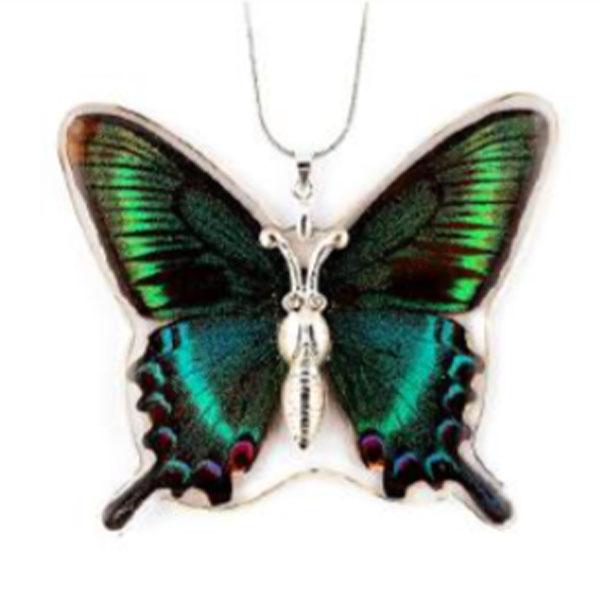 Alpine Black Swallowtail Butterfly Necklace