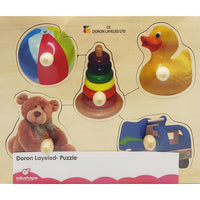 Baby Toy Wooden Knob Puzzle (18mo+)