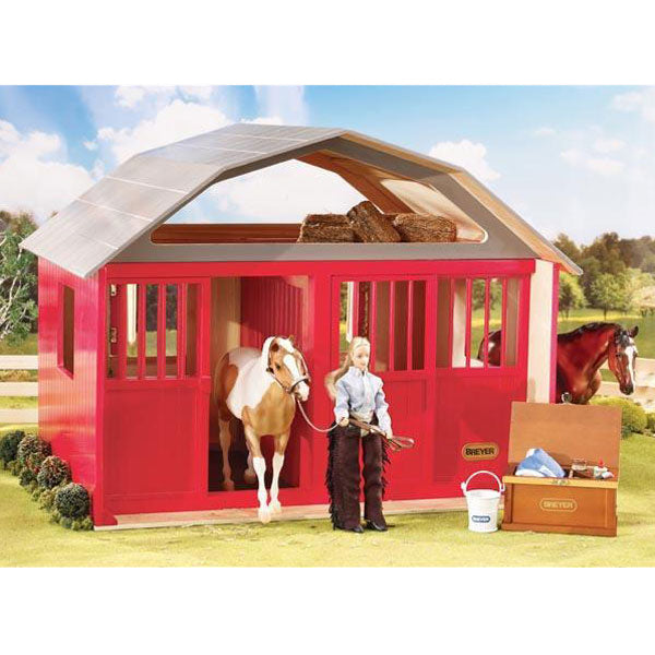 Breyer Painted Deluxe Two Stall Wood Barn