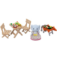 Calico Critters BBQ Picnic Set with Elephant Girl
