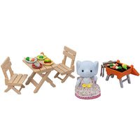 Calico Critters BBQ Picnic Set with Elephant Girl