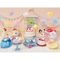 Calico Critters Party Time Playset with Tuxedo Cat Girl
