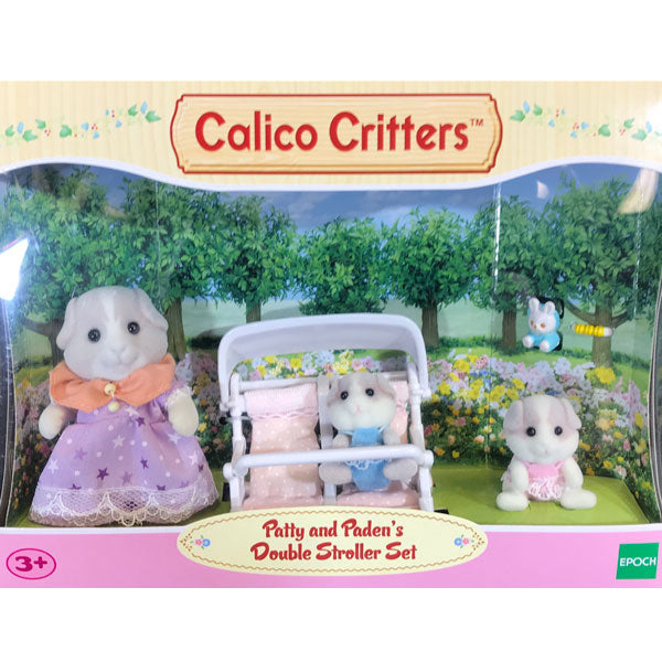 Calico Critters Patty and Paden’s Double Stroller Set