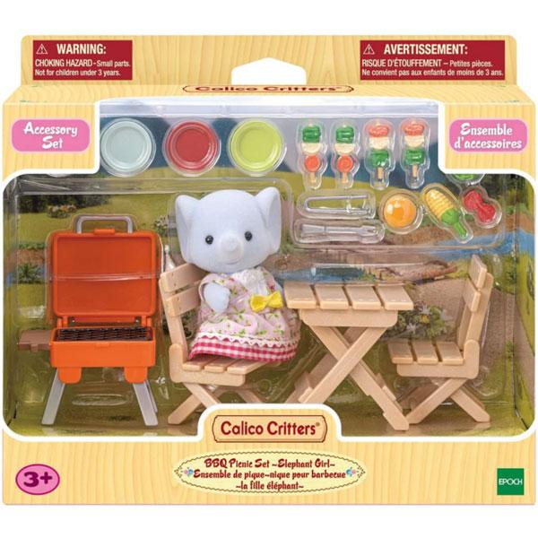 Calico Critters BBQ Picnic Set with Elephant Girl | Terra Toys