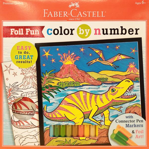 Color by Number Foil Fun Dinosaurs