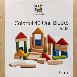 Colorful Wood Blocks (40pc)