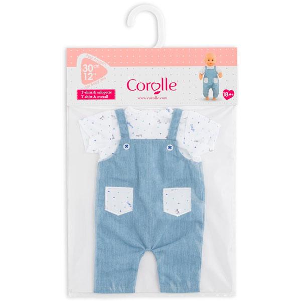 Corolle T-Shirt & Overalls Baby Doll Clothes (12in) (18mo+)