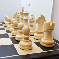 Dark Wood Folding Chess Set
