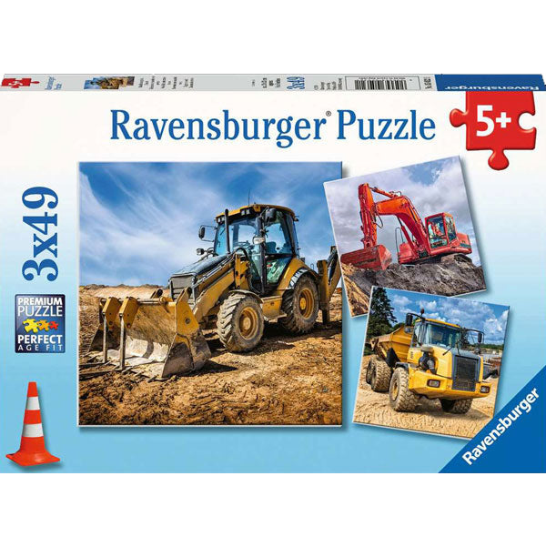 Diggers At Work - 3 Puzzles (49pc)