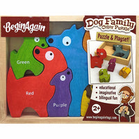 Dog Family Wood Puzzle & Playset (2+)