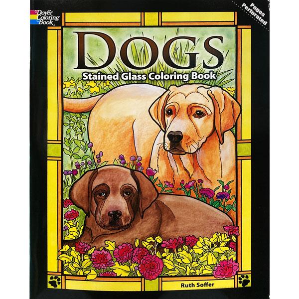 Dogs Stained Glass Coloring Book