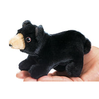 Mini Black Bear Finger Puppet