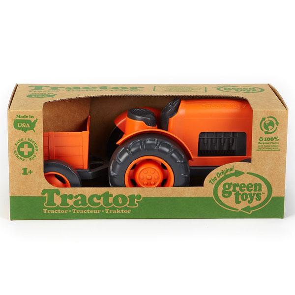 Green Toys Orange Tractor with Trailer (1+)
