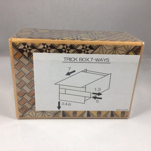 Japanese Yosegi Puzzle Box Samurai Wooden Secret Trick Box 7-Steps