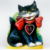 Jumbo Smiling Cat Vintage Valentine (11in)