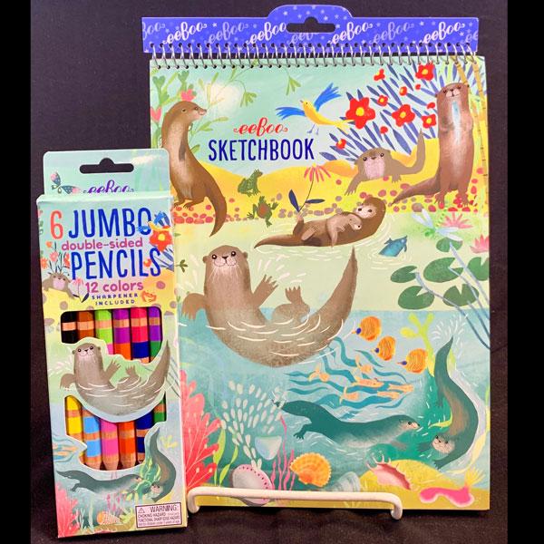 Otter Pencils & Sketchbook Combo