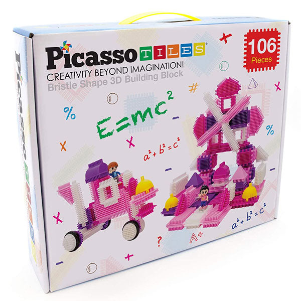 Picasso Tiles Bristle Blocks (Pink)