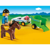 Playmobil 123 Car with Horse Trailer (18mo+)
