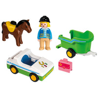 Playmobil 123 Car with Horse Trailer (18mo+)