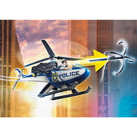 Playmobil Helicopter Pursuit with Runaway Van
