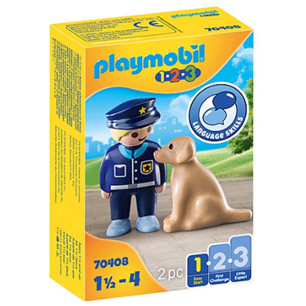Playmobil 123 Police Officer with Dog (18mo+)