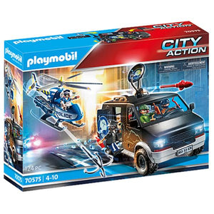 Playmobil Helicopter Pursuit with Runaway Van