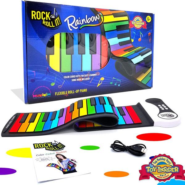 Rainbow Rock 'N Roll It Flexible Roll-Up Piano
