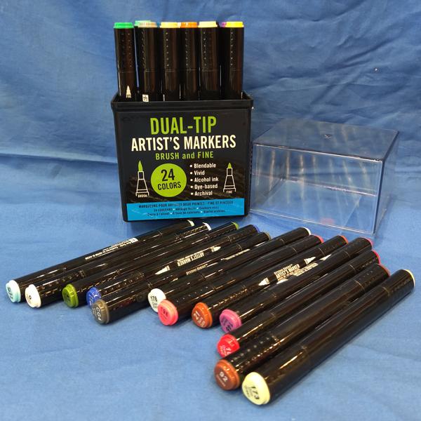 Studio Series Dual-Tip Alcohol Markers, Set of 24