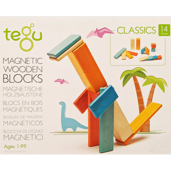 24-Piece Set Magnetic Wooden Blocks Tegu Classics at Tegu Toys