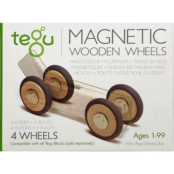 Tegu Magnetic Wooden Wheels (4pc) (12mo+)