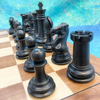Wooden Chess Board & Triple Weighted Pieces Set
